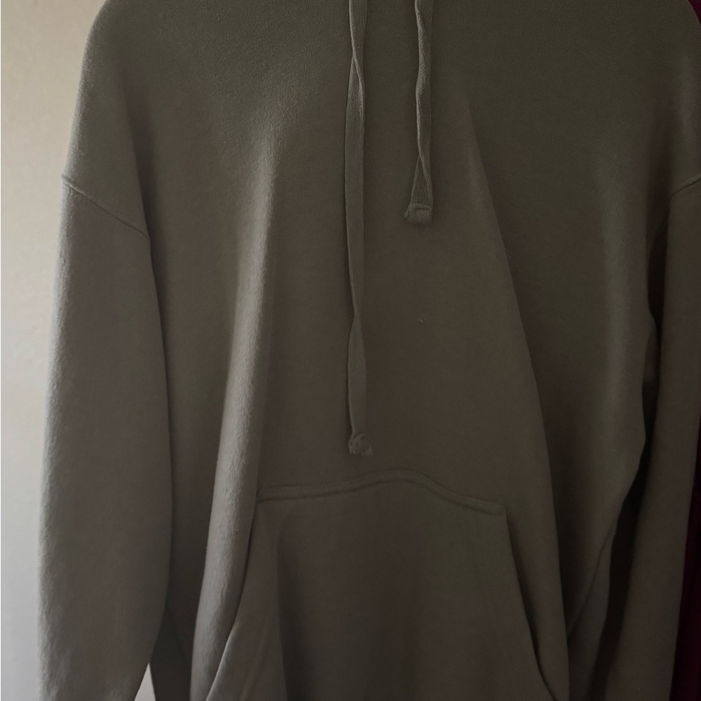 Pacifica Green Hooded Sweatshirt Soft Cotton Blend